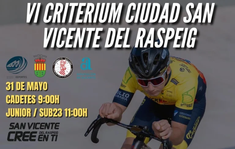 San Vicente del Raspeig acoge este domingo el VI Criterium-Trofeo Diputación de Alicante